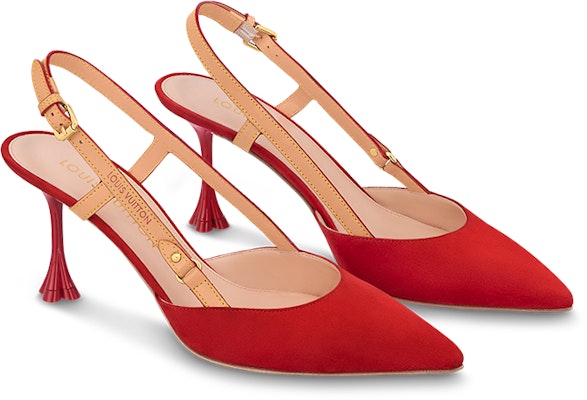 (Women) Louis Vuitton B Blossom Pointed-Toe Buckle Stiletto 'Red Velvet Leather' 1AC8FB Lookbook (Women) Louis Vuitton B Blossom Pointed-Toe Buckle Stiletto 'Red Velvet Leather' 1AC8FB