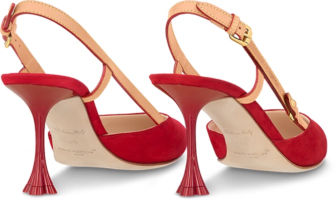 (W) Louis Vuitton B Blossom Sepatu Hak Tinggi 'Kulit Beludru Merah' 1AC8FB Lookbook (W) Louis Vuitton B Blossom Sepatu Hak Tinggi 'Kulit Beludru Merah' 1AC8FB