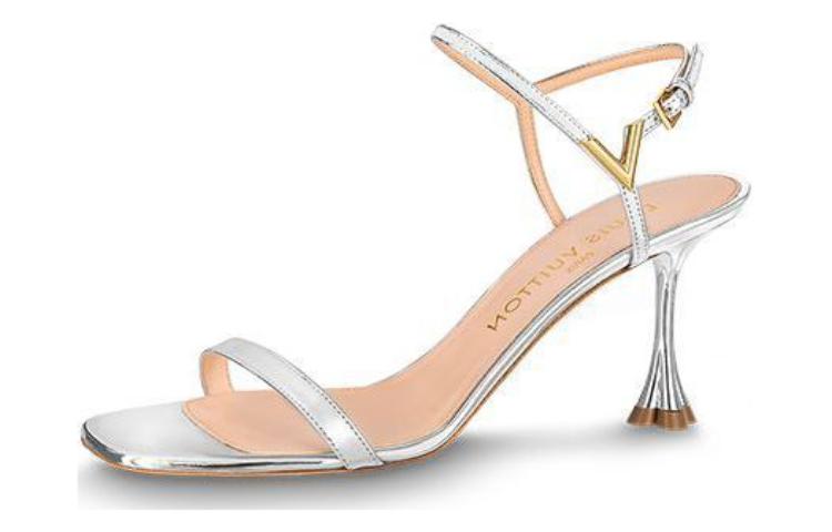 (Women) Louis Vuitton B Blossom Sandal 'Silver V Accent' 1AC92Y