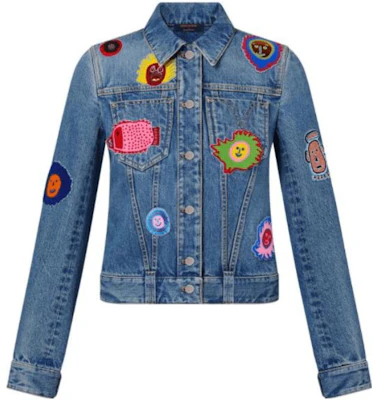 (W) 路易威登徽章补丁丹宁夹克 女士蓝色长袖 1AB8ZY Order (W) 路易威登徽章补丁丹宁夹克 女士蓝色长袖 1AB8ZY