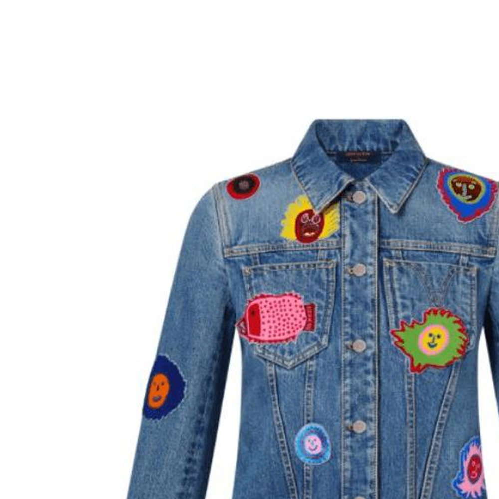 Lookbook (W) 路易威登徽章补丁丹宁夹克 女士蓝色长袖 1AB8ZY