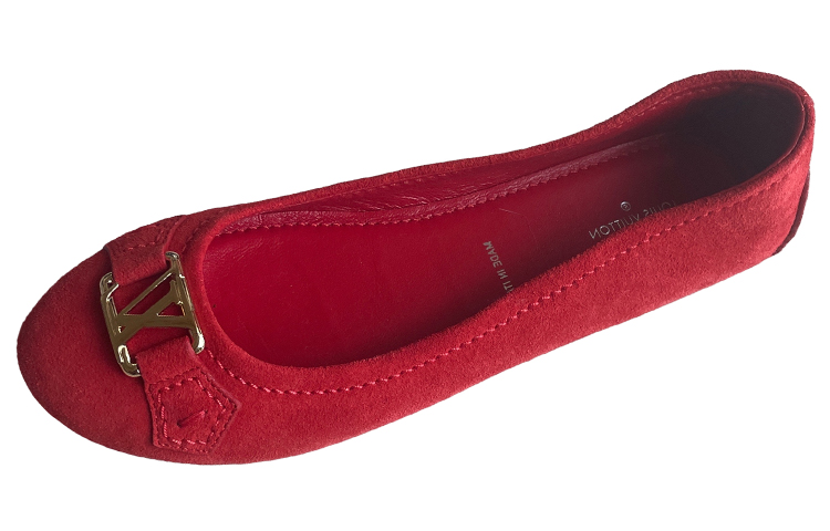 (W) LV Ballerina Shoes 'Red Suede'
