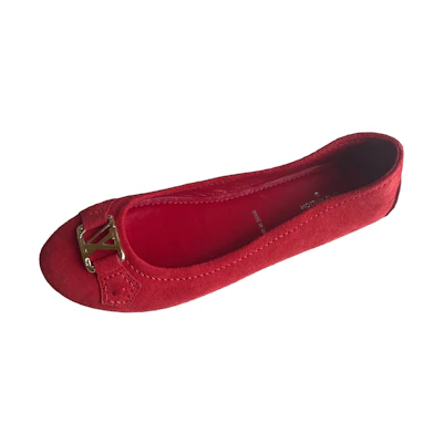 (W) LV Ballerina Shoes 'Red Suede'