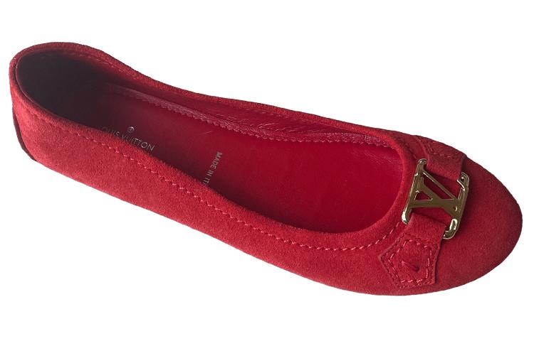 (W) LV Ballerina Shoes 'Red Suede' 圖 2