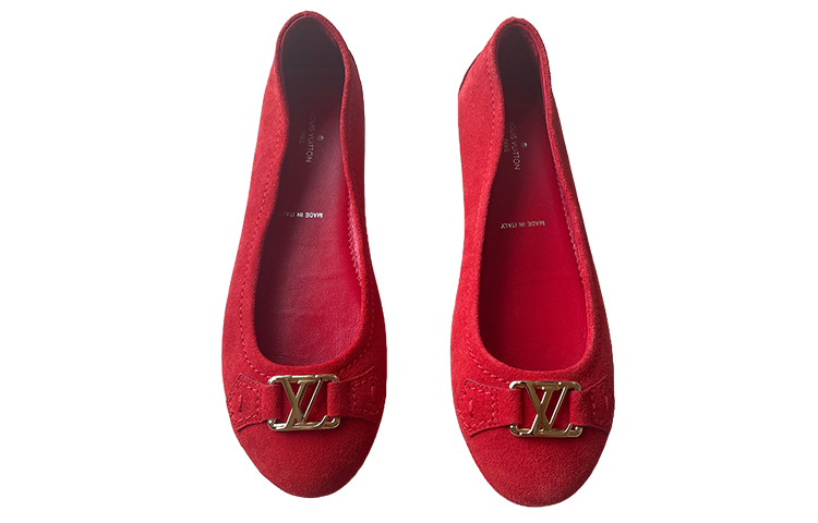 (W) LV Ballerina Shoes 'Red Suede' 圖 3