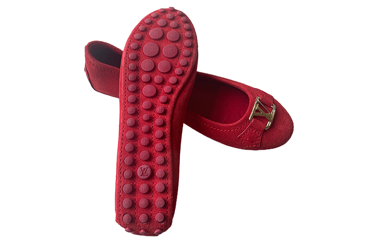 (W) LV Ballerina Shoes 'Red Suede' 圖 4