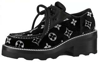 (Women) Louis Vuitton Beau Bourg Platform Shoes 'Black with White Monogram' 1A95Y9 (Women) Louis Vuitton Beau Bourg Platform Shoes 'Black with White Monogram' 1A95Y9