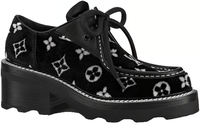 (Women) Louis Vuitton Beau Bourg Platform Shoes 'Black with White Monogram' 1A95Y9 Order (Women) Louis Vuitton Beau Bourg Platform Shoes 'Black with White Monogram' 1A95Y9