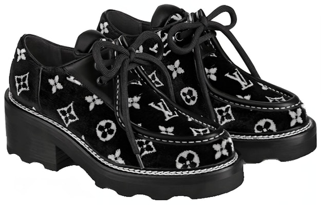 (Women) Louis Vuitton Beau Bourg Platform Shoes 'Black with White Monogram' 1A95Y9 Lookbook (Women) Louis Vuitton Beau Bourg Platform Shoes 'Black with White Monogram' 1A95Y9
