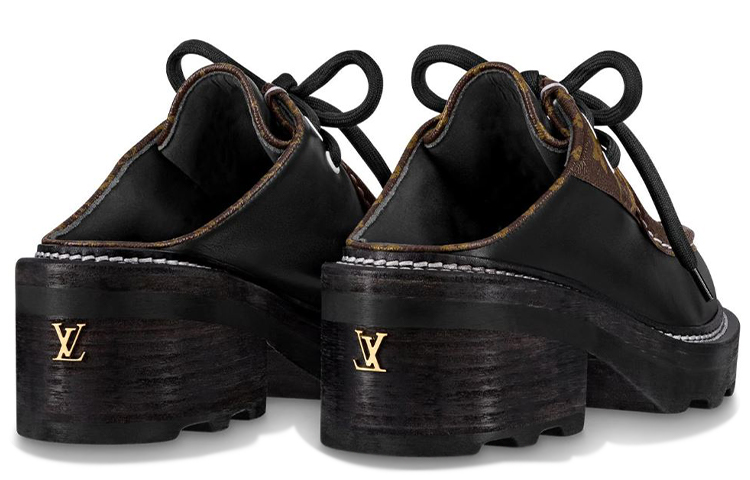 Shop (W) Louis Vuitton Beaubourg ''Schwarze Kalbsleder Mule Sneakers'' 1A63Y9