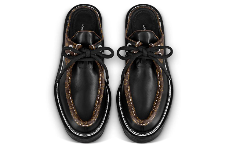 Purchase (W) Louis Vuitton Beaubourg ''Schwarze Kalbsleder Mule Sneakers'' 1A63Y9
