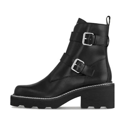 (W) LV Beaubourg 'Black Metal Buckle'