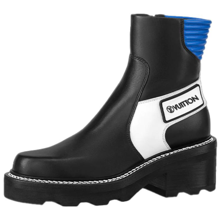 (Women) Louis Vuitton Beaubourg Ankle Boot 'Black Blue' 1A9OBX