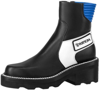 (W) ルイ・ヴィトン ボーブル アンクルブーツ 黒青 1A9OBX Buy (W) ルイ・ヴィトン ボーブル アンクルブーツ 黒青 1A9OBX