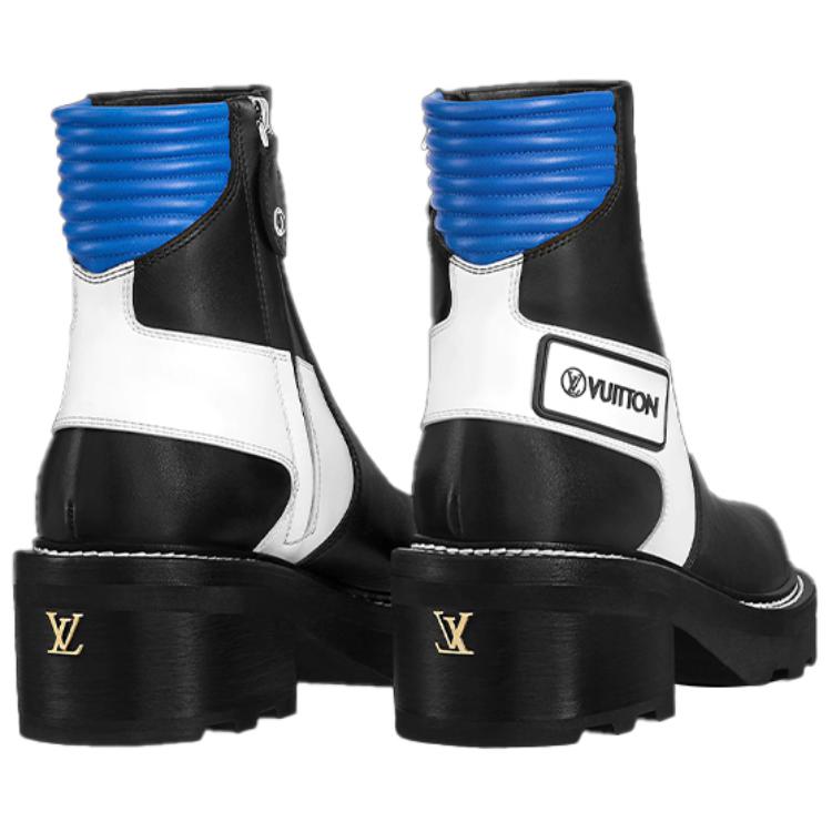 Purchase (W) Louis Vuitton Beaubourg Ankle Boot 'Hitam Biru' 1A9OBX
