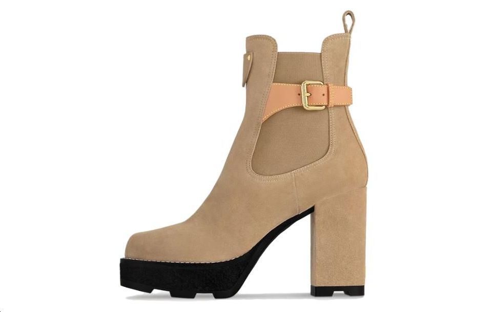 (Women) Louis Vuitton Beaubourg Ankle Boot 'Tan Buckle' 1ACJYA