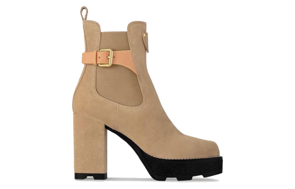 Order (W) Louis Vuitton Beaubourg Ankle Boot 'Tan Buckle' Coklat Gesper 1ACJYA