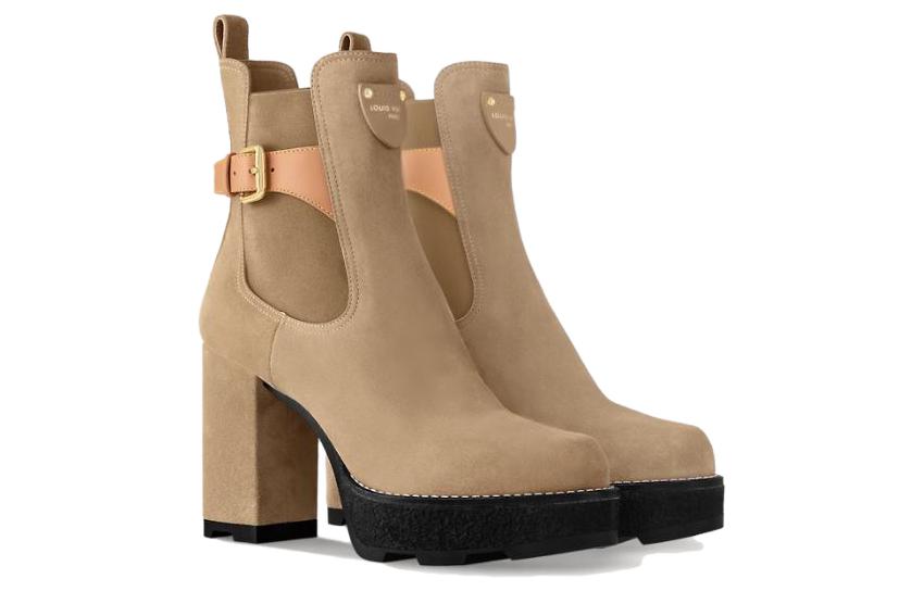 Lookbook (W) Louis Vuitton Beaubourg Ankle Boot 'Tan Buckle' Coklat Gesper 1ACJYA
