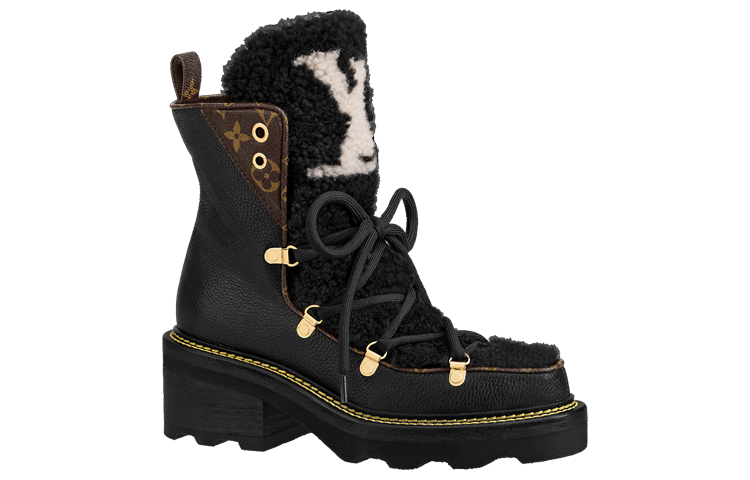 Order (W) Louis Vuitton Beaubourg Sepatu Boot Ankle 'Hitam' 1A8CU7