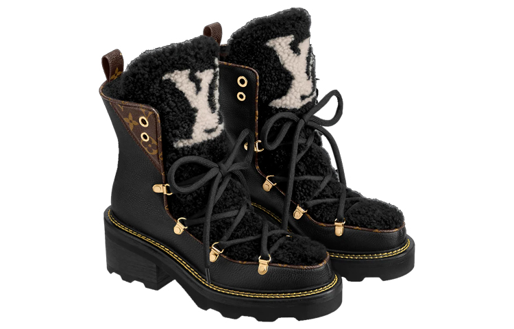 Lookbook (W) Louis Vuitton Beaubourg Sepatu Boot Ankle 'Hitam' 1A8CU7