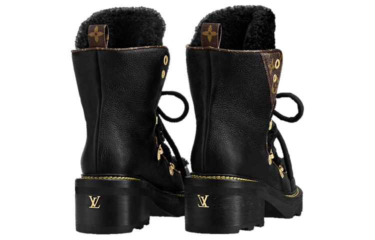 Shop (W) Louis Vuitton Beaubourg Sepatu Boot Ankle 'Hitam' 1A8CU7