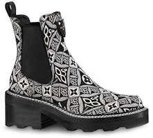 路易威登 Beaubourg 時尚粗跟短靴 女款 黑白 Order 路易威登 Beaubourg 時尚粗跟短靴 女款 黑白