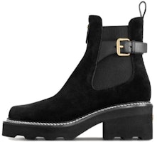(Women) Louis Vuitton Beaubourg Calfskin Chelsea Boot 'Casual Chunky Heel Black' 1ACKCJ (Women) Louis Vuitton Beaubourg Calfskin Chelsea Boot 'Casual Chunky Heel Black' 1ACKCJ