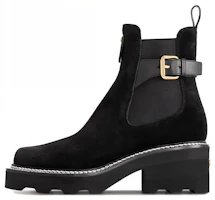 (Women) Louis Vuitton Beaubourg Calfskin Chelsea Boot 'Casual Chunky Heel Black' 1ACKCJ (Women) Louis Vuitton Beaubourg Calfskin Chelsea Boot 'Casual Chunky Heel Black' 1ACKCJ