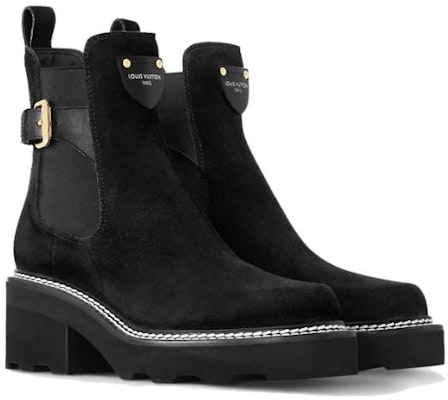 (W) Louis Vuitton Beaubourg Kulit Chelsea Boot 'Casual Chunky Heel Hitam' 1ACKCJ Order (W) Louis Vuitton Beaubourg Kulit Chelsea Boot 'Casual Chunky Heel Hitam' 1ACKCJ
