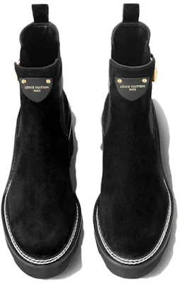(W) Bottes Louis Vuitton Beaubourg en Cuir Noir à Talons Épais Chelsea Style Casual 1ACKCJ Lookbook (W) Bottes Louis Vuitton Beaubourg en Cuir Noir à Talons Épais Chelsea Style Casual 1ACKCJ