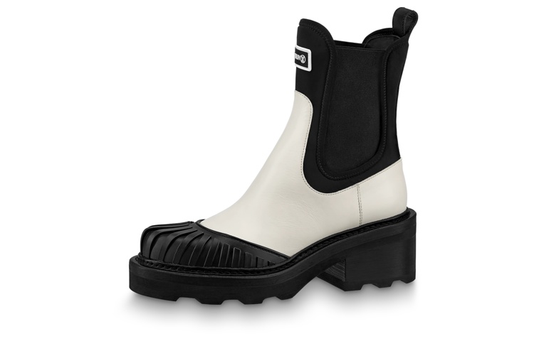 (Women) Louis Vuitton Beaubourg Chelsea Boot 'Black and White' 1A9GYA