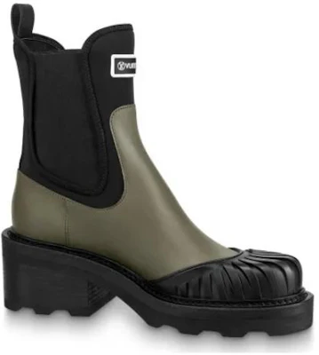 (W) Sepatu Boot Louis Vuitton Beaubourg Chelsea 'Hitam Hijau' 1A9GYP Order (W) Sepatu Boot Louis Vuitton Beaubourg Chelsea 'Hitam Hijau' 1A9GYP