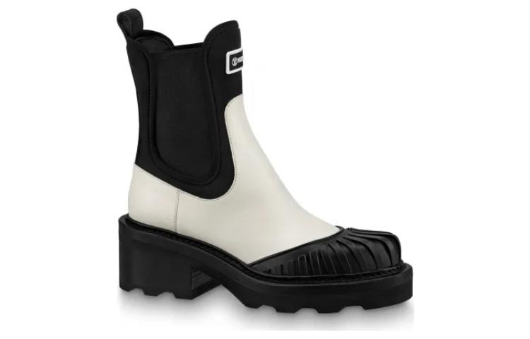 Order (W) Louis Vuitton Beaubourg Chelsea Boot 'Hitam dan Putih' 1A9GYA