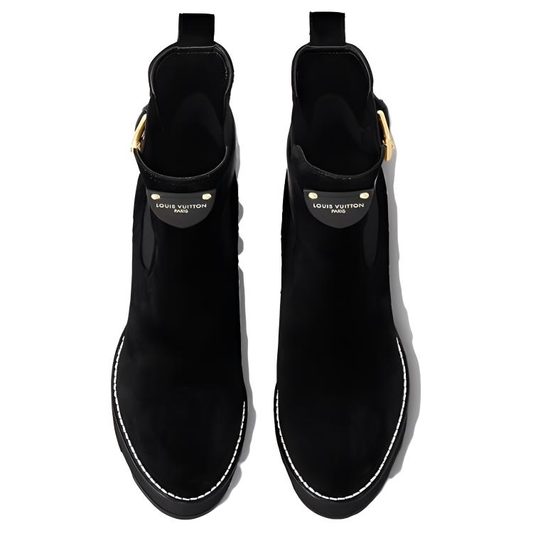 Shop (W) Louis Vuitton Beaubourg Chelsea Boot ''Zwart Kalfsleer Comfort Hak'' 1ACJY2