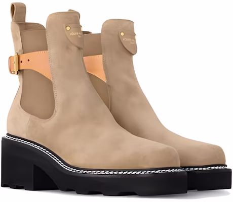 (W) Louis Vuitton Beaubourg Chelsea Boot 'Coklat Hitam Beludru' 1ACKD1 Lookbook (W) Louis Vuitton Beaubourg Chelsea Boot 'Coklat Hitam Beludru' 1ACKD1