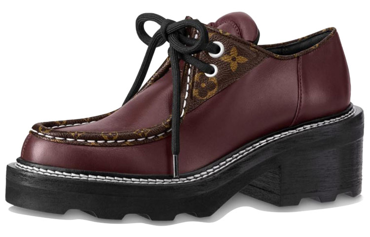 (Women) Louis Vuitton Beaubourg Derby 'Burgundy' 1A7S44