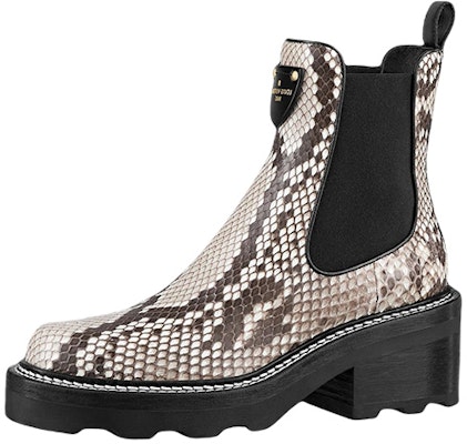 (Women) Louis Vuitton Beaubourg Platform Ankle Boot 'Python Black Brown' 1A95EN Buy (Women) Louis Vuitton Beaubourg Platform Ankle Boot 'Python Black Brown' 1A95EN