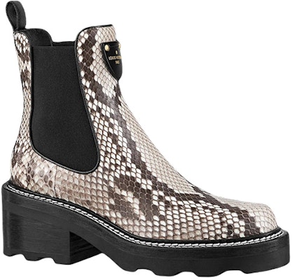 (Women) Louis Vuitton Beaubourg Platform Ankle Boot 'Python Black Brown' 1A95EN Order (Women) Louis Vuitton Beaubourg Platform Ankle Boot 'Python Black Brown' 1A95EN