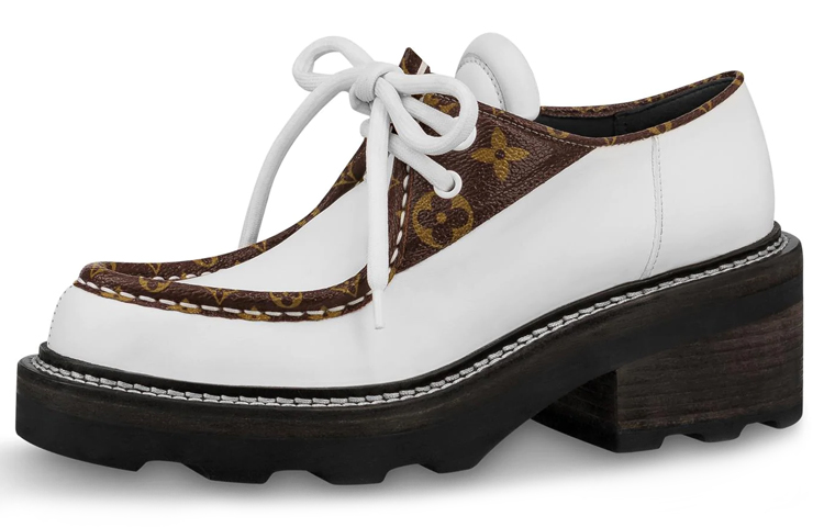 (Women) Louis Vuitton Beaubourg Platform Derby Shoes 'White' 1A5SNU