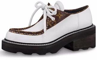 (Women) Louis Vuitton Beaubourg Platform Derby Shoes 'White' 1A5SNU (Women) Louis Vuitton Beaubourg Platform Derby Shoes 'White' 1A5SNU