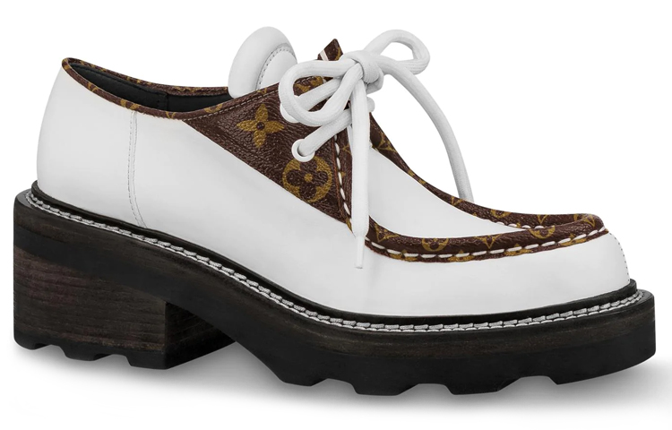 Order (W) Zapatos Louis Vuitton Beaubourg Platform Derby 'Blancos' 1A5SNU