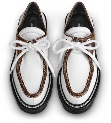 (Women) Louis Vuitton Beaubourg Platform Derby Shoes 'White' 1A5SNU Lookbook (Women) Louis Vuitton Beaubourg Platform Derby Shoes 'White' 1A5SNU