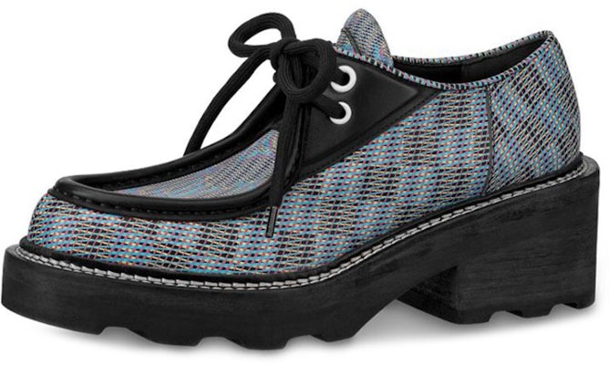 (Women) Louis Vuitton Beaubourg Platform Derby Shoes 'Blue Plaid Print' 1A5SP2 Buy (Women) Louis Vuitton Beaubourg Platform Derby Shoes 'Blue Plaid Print' 1A5SP2