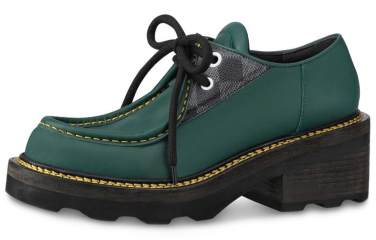 (Women) Louis Vuitton Beaubourg Platform Sneaker 'Lake Green' 1A5SSH
