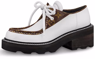 (Women) Louis Vuitton Beaubourg Platform Derby Shoes 'White' 1A5SNU (Women) Louis Vuitton Beaubourg Platform Derby Shoes 'White' 1A5SNU