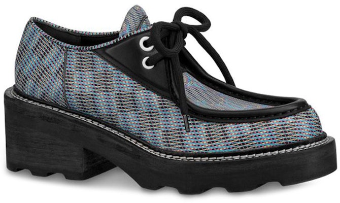 (Women) Louis Vuitton Beaubourg Platform Derby Shoes 'Blue Plaid Print' 1A5SP2 Order (Women) Louis Vuitton Beaubourg Platform Derby Shoes 'Blue Plaid Print' 1A5SP2