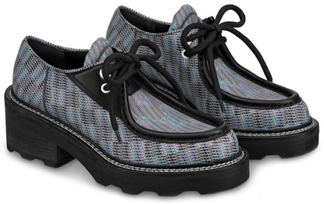 (Women) Louis Vuitton Beaubourg Platform Derby Shoes 'Blue Plaid Print' 1A5SP2 Lookbook (Women) Louis Vuitton Beaubourg Platform Derby Shoes 'Blue Plaid Print' 1A5SP2