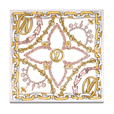 (Women) Louis Vuitton Bejeweled Soft Elegant Scarf Multicolor Accessory. M77655