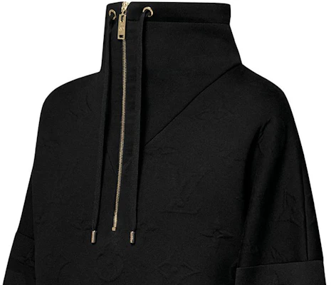 (W) LOUIS VUITTON Suéter Negro de Punto Grabado Cuello Alto con Media Cremallera 1AGCKP Details for (W) LOUIS VUITTON Suéter Negro de Punto Grabado Cuello Alto con Media Cremallera 1AGCKP