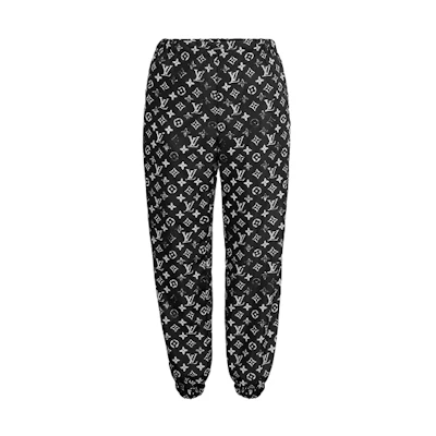 (Women) Louis Vuitton Black Hollow Print Jogger Pants 1A5TSH